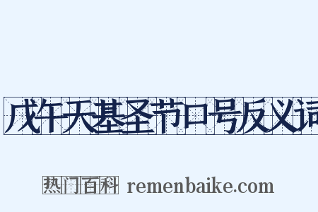 戊午天基圣节口号反义词是什么意思的图片
